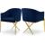 Xavier Velvet Dining Chair with Gold Steel Legs