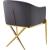 Xavier Velvet Dining Chair with Gold Steel Legs