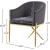 Xavier Velvet Dining Chair with Gold Steel Legs