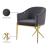 Xavier Velvet Dining Chair with Gold Steel Legs