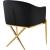 Xavier Velvet Dining Chair with Gold Steel Legs