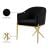 Xavier Velvet Dining Chair with Gold Steel Legs