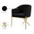 Xavier Velvet Dining Chair with Gold Steel Legs