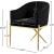 Xavier Velvet Dining Chair with Gold Steel Legs