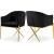 Xavier Velvet Dining Chair with Gold Steel Legs
