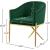 Xavier Velvet Dining Chair with Gold Steel Legs