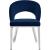 Roberto Velvet Dining Chair with Chrome Iron Legs
