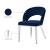 Roberto Velvet Dining Chair with Chrome Iron Legs