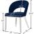 Roberto Velvet Dining Chair with Chrome Iron Legs