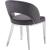 Roberto Velvet Dining Chair with Chrome Iron Legs