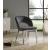 Roberto Velvet Dining Chair with Chrome Iron Legs