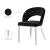 Roberto Velvet Dining Chair with Chrome Iron Legs