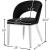 Roberto Velvet Dining Chair with Chrome Iron Legs