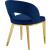 Roberto Velvet Dining Chair with Chrome Iron Legs