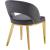 Roberto Velvet Dining Chair with Chrome Iron Legs