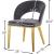 Roberto Velvet Dining Chair with Chrome Iron Legs