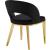 Roberto Velvet Dining Chair with Chrome Iron Legs