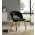 Roberto Velvet Dining Chair with Gold Iron Legs