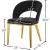 Roberto Velvet Dining Chair with Gold Iron Legs