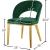 Roberto Velvet Dining Chair with Chrome Iron Legs