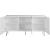 Starburst 3-Door Sideboard with Acrylic Legs & Gold Tips