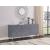 Starburst 3-Door Sideboard with Acrylic Legs & Gold Tips