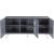 Starburst 3-Door Sideboard with Acrylic Legs & Gold Tips