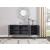 Starburst 3-Door Sideboard with Acrylic Legs & Gold Tips