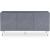 Starburst 3-Door Sideboard with Acrylic Legs & Gold Tips