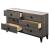 Avantika Faux Marble/Wood Double Dresser w/6 Drawers