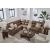 WillowBend L-Shaped Faux Leather 3-Piece Sectional with RAF Loveseat
