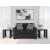 Jasmine Peaks Modern Loveseat | Coal Fabric with LED Lighting