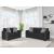 Jasmine Peaks Modern Sofa | Coal Fabric with LED Lighting & Nailhead Trim