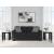 Jasmine Peaks Modern Sofa | Coal Fabric with LED Lighting & Nailhead Trim