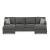 Edenfield 3-Piece Polyester U-Shaped Sectional Sofa
