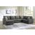 Edenfield 3-Piece Polyester U-Shaped Sectional Sofa w/Left Arm Chaise Facing