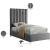 Enzo Velvet Twin Size Bed