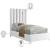 Enzo Velvet Twin Size Bed