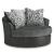 Brixley Pier Polyester/Faux Leather Oversized Swivel Accent Chair