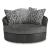 Brixley Pier Polyester/Faux Leather Oversized Swivel Accent Chair