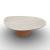 Mushroom Laminated Ceramic-Glass/Wood Pedestal Coffee Table