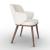 Foyer Fabric/Wood Customizable Upholstered Open-Back Dining Armchair