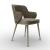 Foyer Fabric/Metal Customizable Upholstered Dining Open-Back Armchair