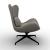 Lazy Fabric/Metal Customizable Upholstered Swivel Lounge Armchair