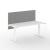 Motion Electric Height Adjustable Office Desk w/Panel Legs & Grommet, 3 Level Columns