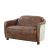 Brancaster Vintage Top Grain Leather/Aluminum Living Room Set