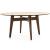 Abrey W62.9-inch Ceramic/Wood Customizable Round Dining Table