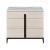 Maren Wood/Metal Stone Top Nightstand w/3 Drawers