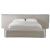 Lux Wall Fabric Platform Bed w/Panel, King Size