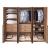 Lee Freestanding 3-Piece Wardrobe Closet w/2 Hanging Rods, 4 Drawers, 3 Shoe Storage & 6 Shelves 